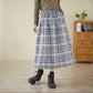 スカート コーデュロイ 格子 レディース ボトムス ロング プリーツ ロング 厚い