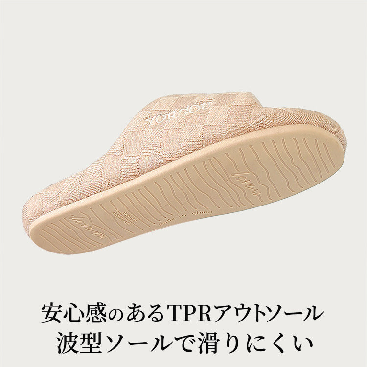 スリッパ レディース メンズ ルームシューズ 室内履き つっかけ オープントゥ リネン