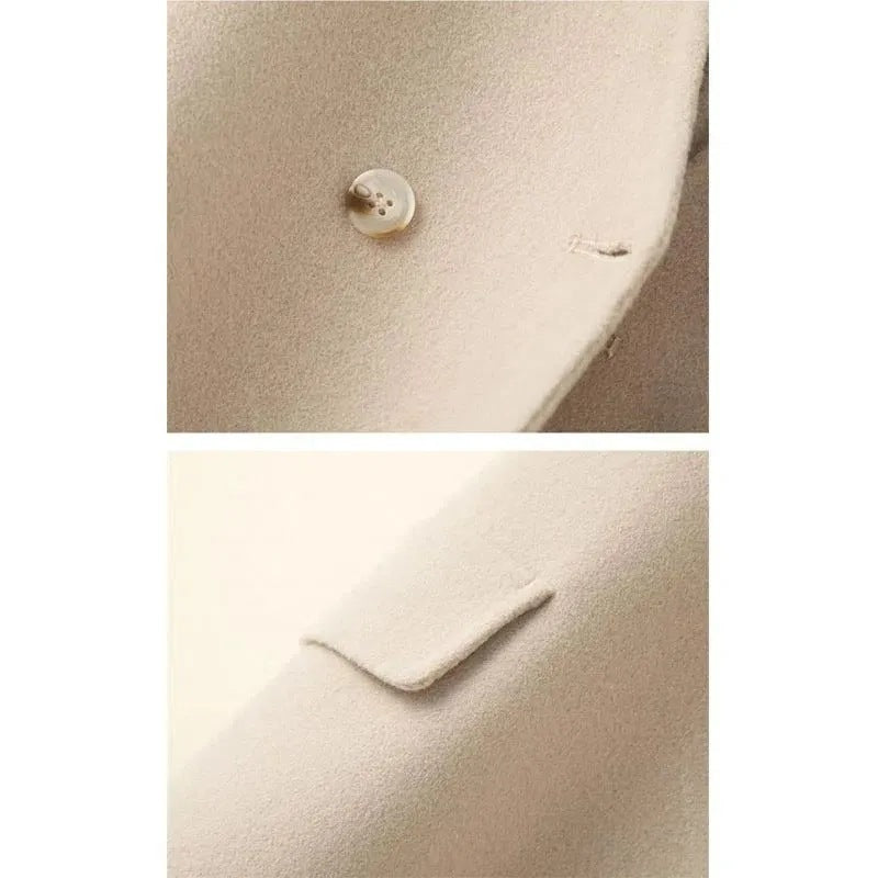 ジレ ベスト ウール レディース ウエストマーク ロングベスト ノーカラー レイヤードコーデ