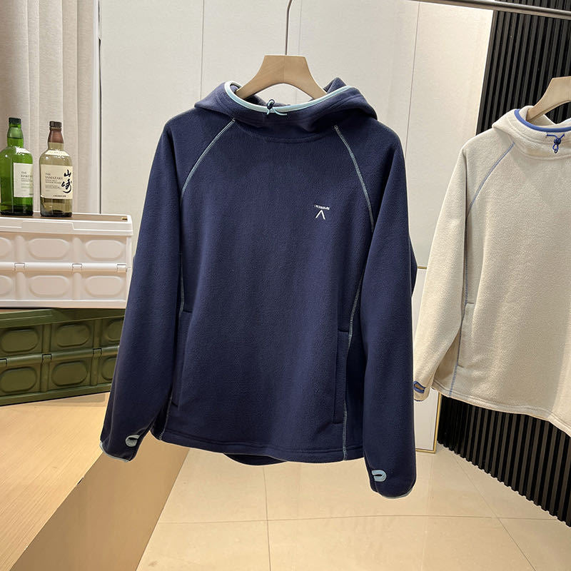 パーカー フリース メンズ レディース アウトドア 男女兼用 配色切替 バイカラー フード付き