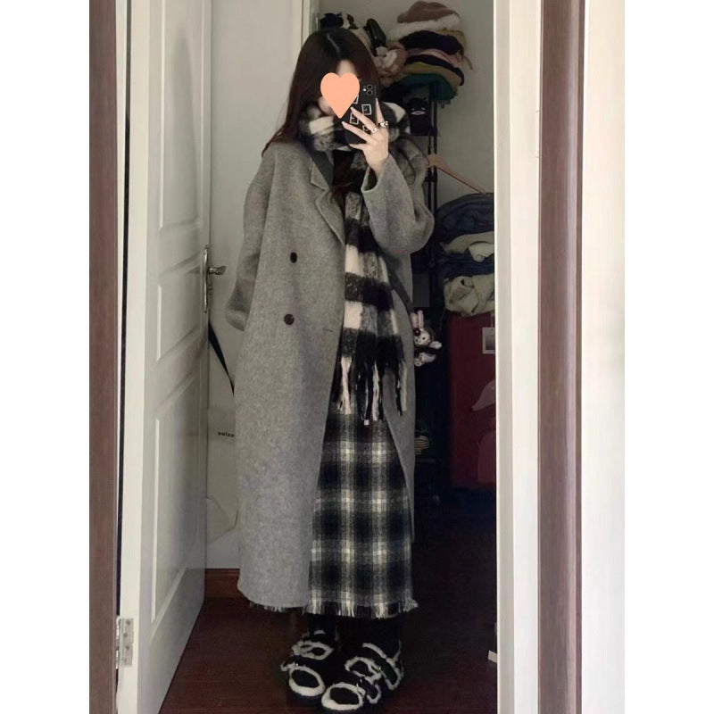 ラシャコート 長袖 レディース チェスターコート ロングコート 襟付き 普段着 レトロ