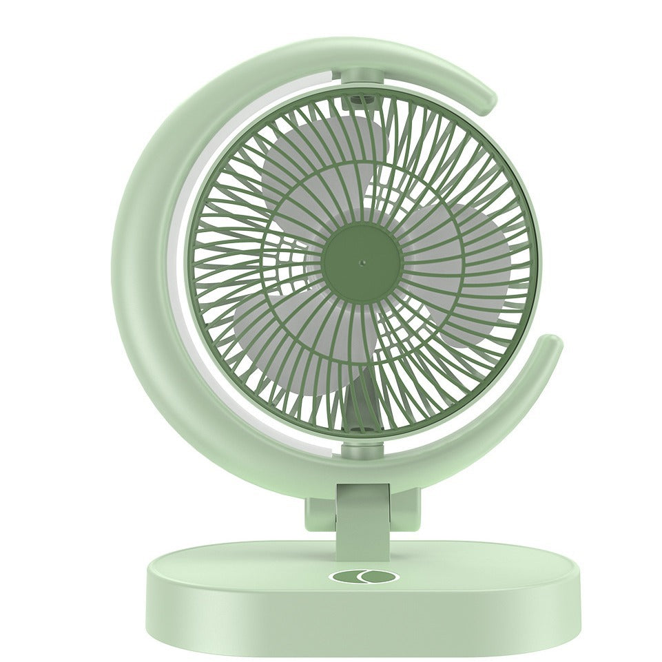 サーキュレーター 卓上扇風機 USB扇風機 リングデザイン LEDライト