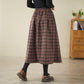 スカート コーデュロイ 格子 レディース ボトムス ロング プリーツ ロング 厚い