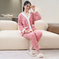 ルームウェア 長袖 上下セット ゆったり もこもこ レディース 冬用無地 パジャマ