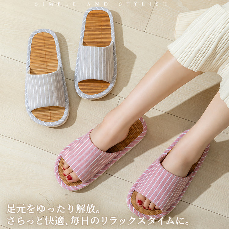 スリッパ 夏用ルーム竹 シューズ 室内履き レディース メンズ 男女兼用 和風