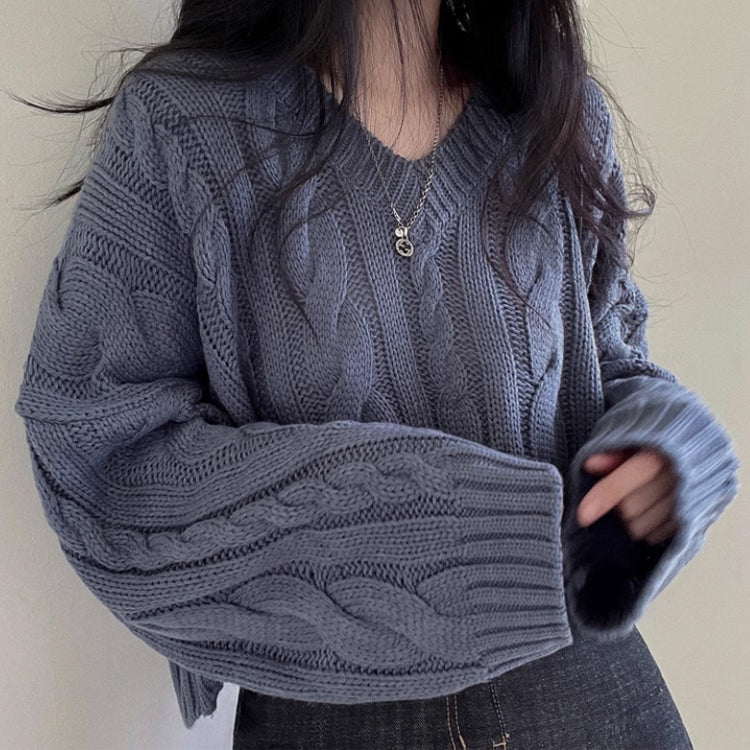 ニット 長袖ニット Vネックニット ヴィンテージニットセーター セーター