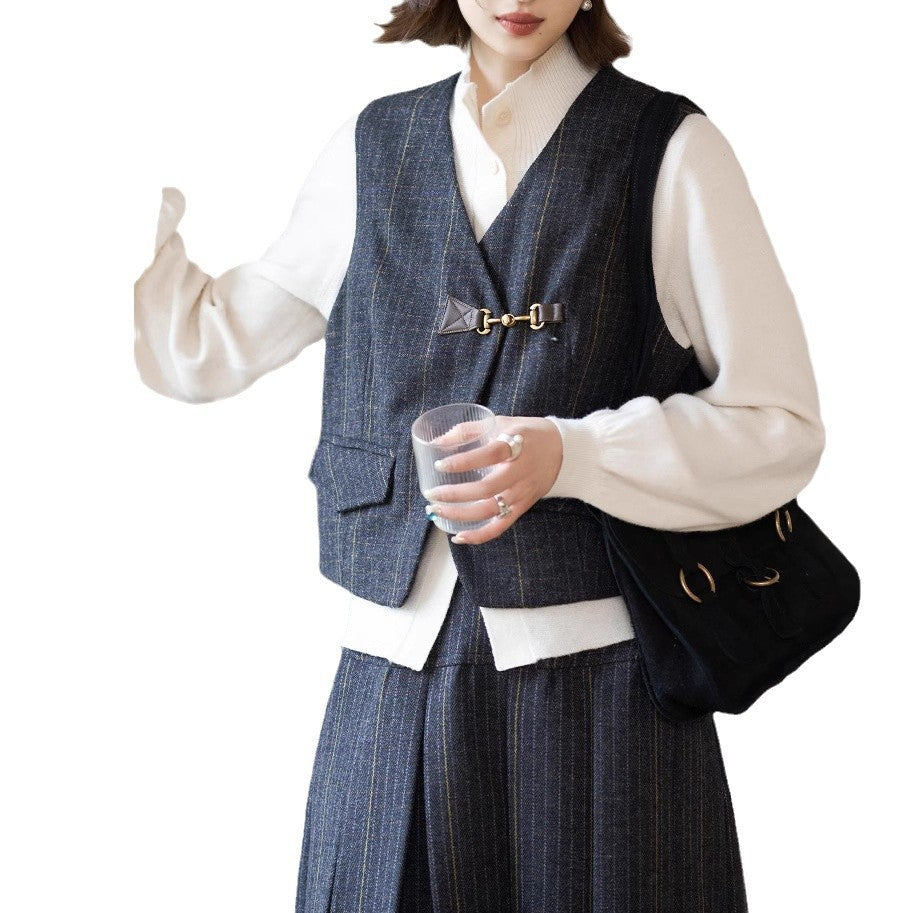 スーツ レディース セットアップ ウールタッチ 高品質 春夏秋冬 3点セット スカートスーツ