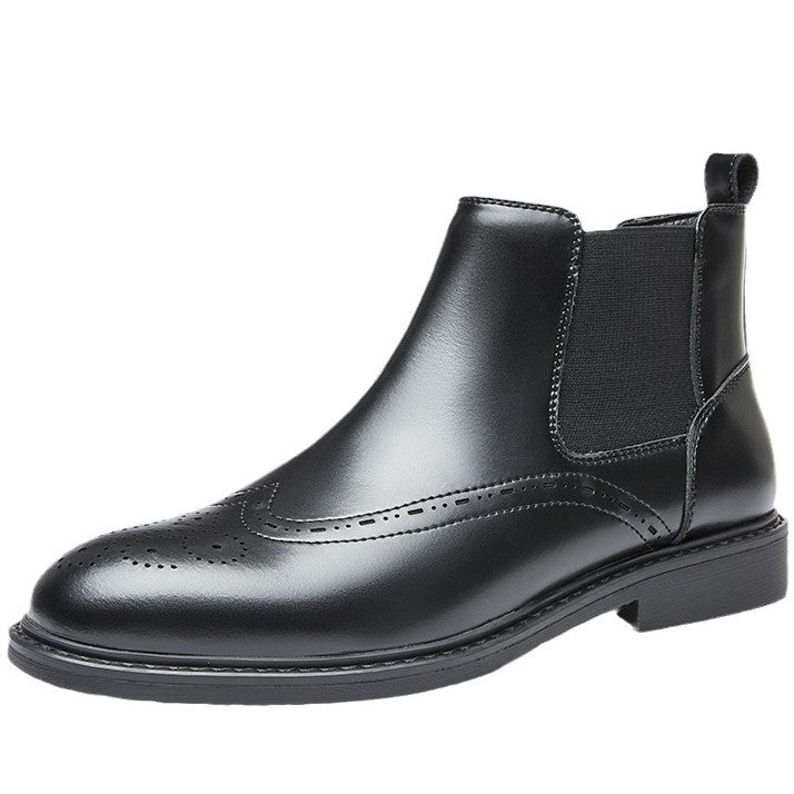 ビジネスシューズ 紳士靴 革靴 チェルシーブーツ メンズ 本革 牛革 ワークブーツ