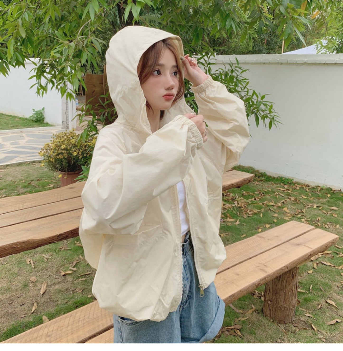 マウンテンパーカー レディース ショート丈 ジャケット UVパーカー フード付き