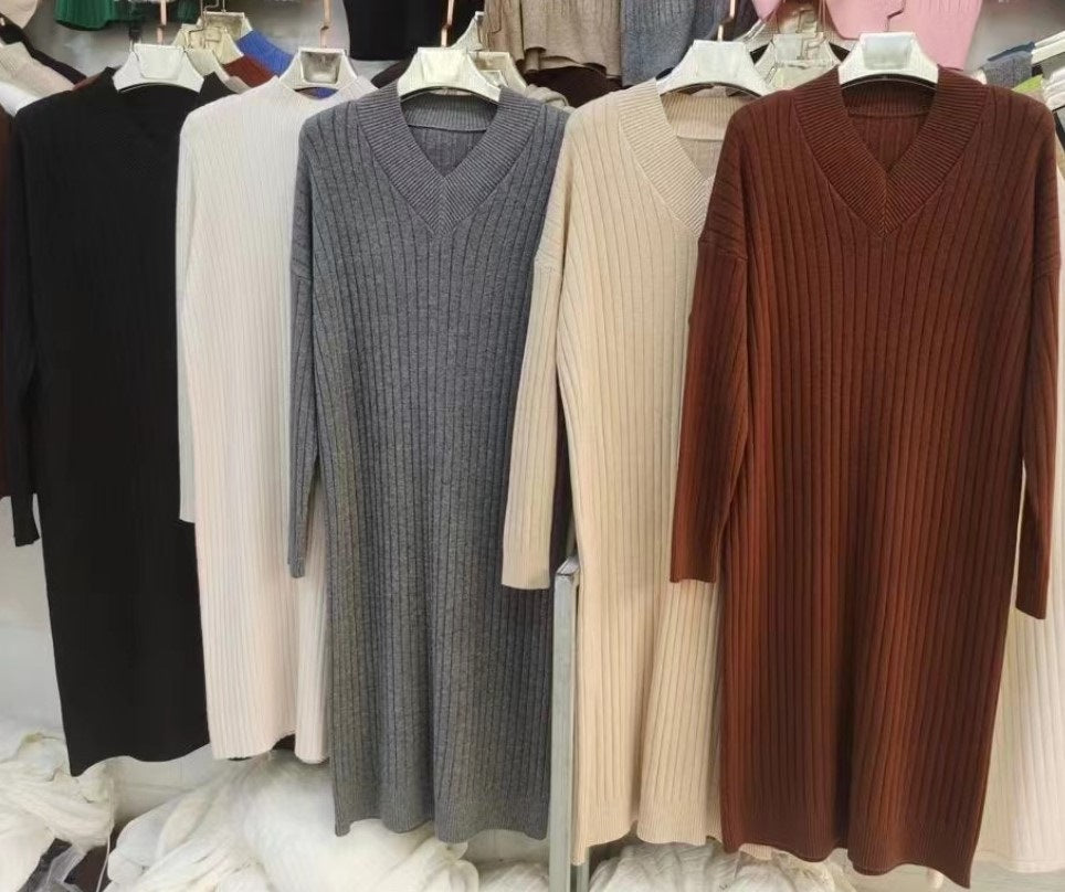 ニットワンピース レディース レイヤード スカート ニット セーター スカート