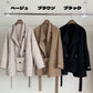 ダブルフェイスウールコート ショートコート ウールコート コート アウター
