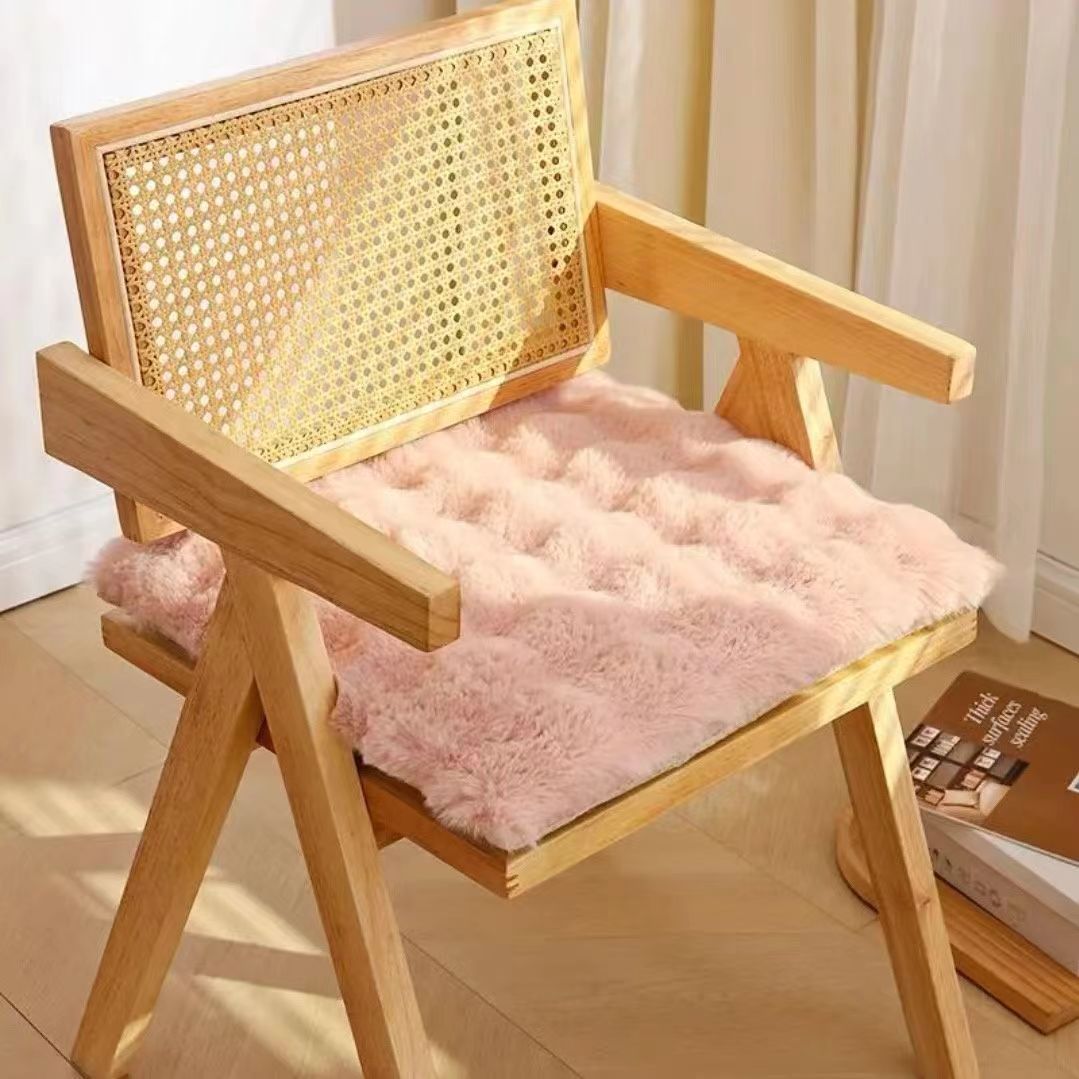 チェアパッド 極厚 ふわふわ チェアパッドカバー 高反発 四角 45cm チェアクッション