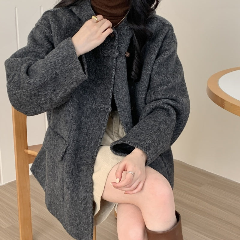 ダブルフェイスウールコート ウールコート ミディアムコート コート アウター