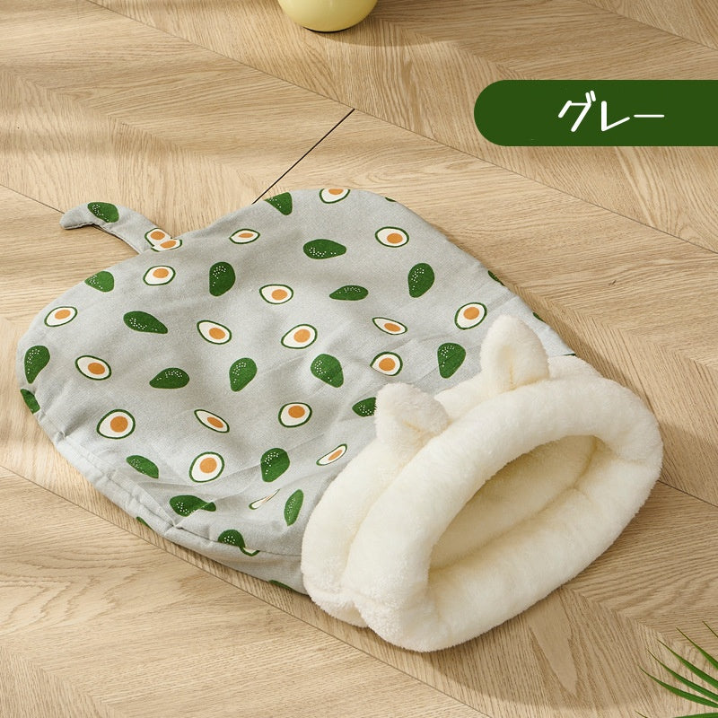 猫寝袋 ペットベッド 猫ベッド あったか寝袋 ペットマット 寝袋 寝ぶくろ クッション 座布団 布団