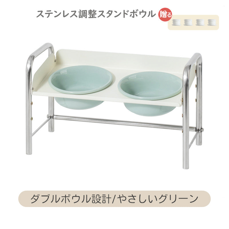 猫用食器 陶器フードボウル 高脚設計 猫用食器台 フードボウル 犬用兼用 大容量