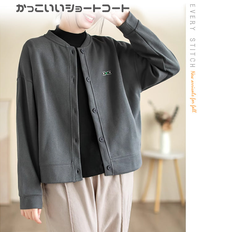 ジャケット ブルゾン ノーカラージャケット ショートジャケット