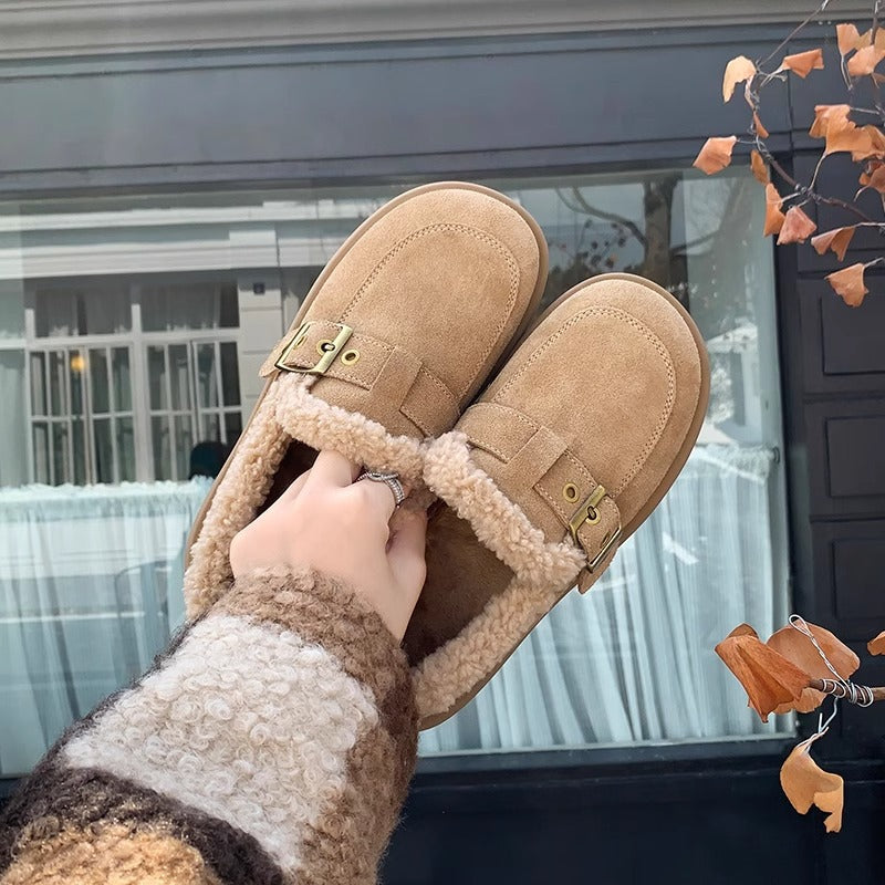 モカシン フラットシューズ ムートンブーツ 冬靴 雪靴 ブーツ シューズ レディース