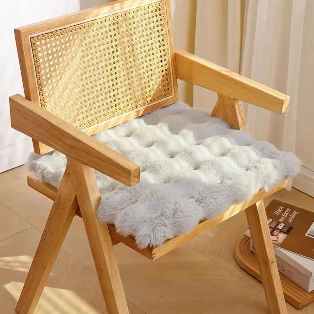 チェアパッド 極厚 ふわふわ チェアパッドカバー 高反発 四角 45cm チェアクッション