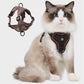 猫 ハーネス リード セット 猫用ハーネス 猫用リード 猫用胴輪 ベスト型 POMバックル 脱走防止
