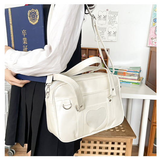 スクールバッグ 合皮 スクバ JKバッグ ショルダーバッグ 通学サブバッグ レディース