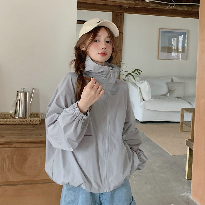 マウンテンパーカー レディース ショート丈 ジャケット UVパーカー フード付き