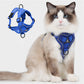 猫 ハーネス リード セット 猫用ハーネス 猫用リード 猫用胴輪 ベスト型 POMバックル 脱走防止