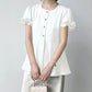 シフォンTシャツ   Tシャツ  ラウンドネックTシャツ  トップス