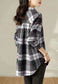 チェック長袖シャツ トップス シャツ ブラウス レディース ロング 長袖