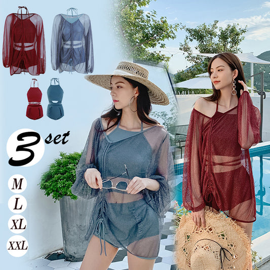 水着 レディース 体型カバー水着 タンキニ ショートパンツ ラッシュガード オトナ女子