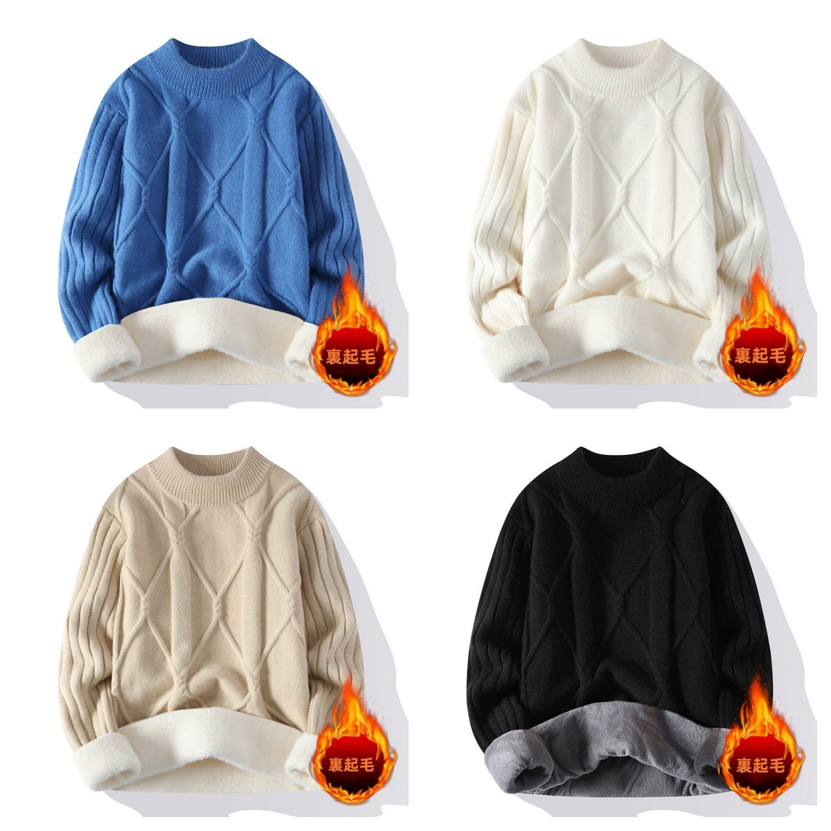 セーター ニット 裏起毛 セーター メンズ メンズニット メンズセーター ケーブルニット