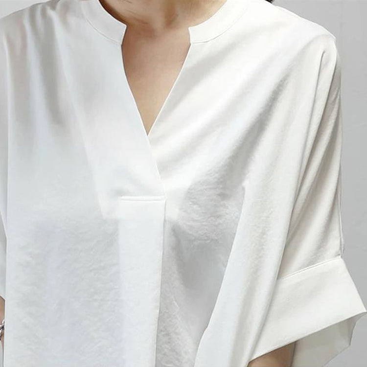 ブラウス  レディースシャツ  ドルマンスリーブシャツ  クルーネックシャツ