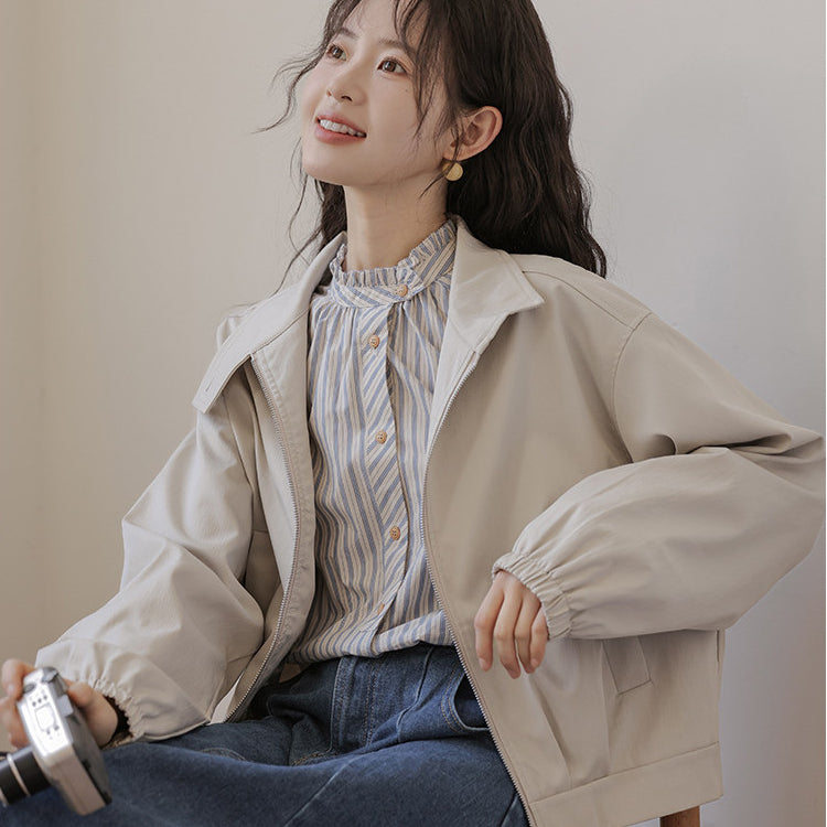 レディース2点セット「ブラウス＋ジャケット」 ジャケット ブルゾン トレンチコート ステンカラーコート