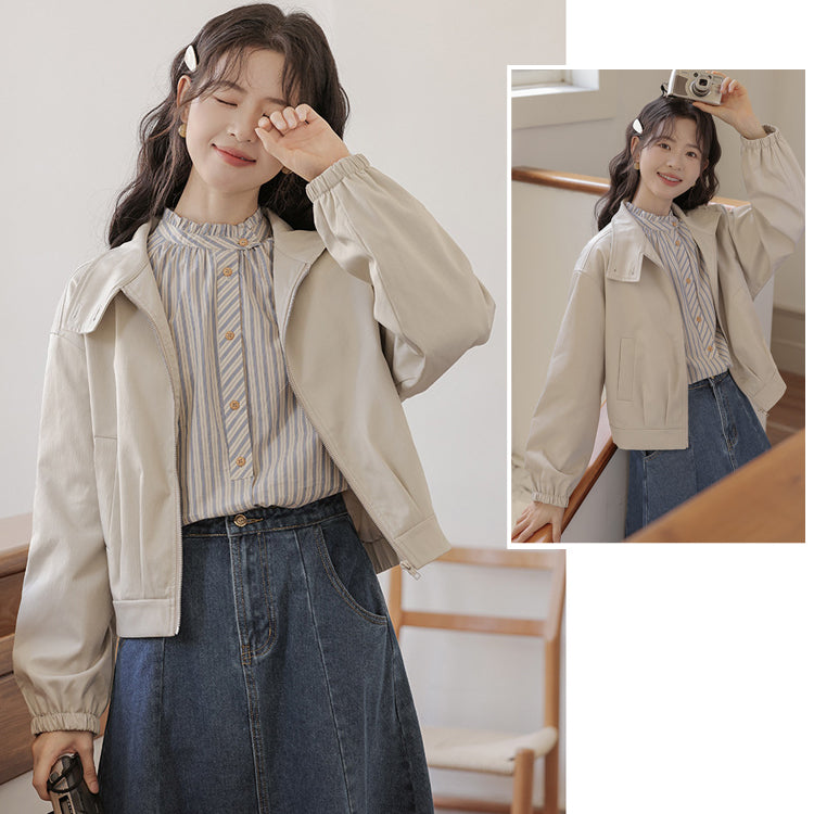 レディース2点セット「ブラウス＋ジャケット」 ジャケット ブルゾン トレンチコート ステンカラーコート