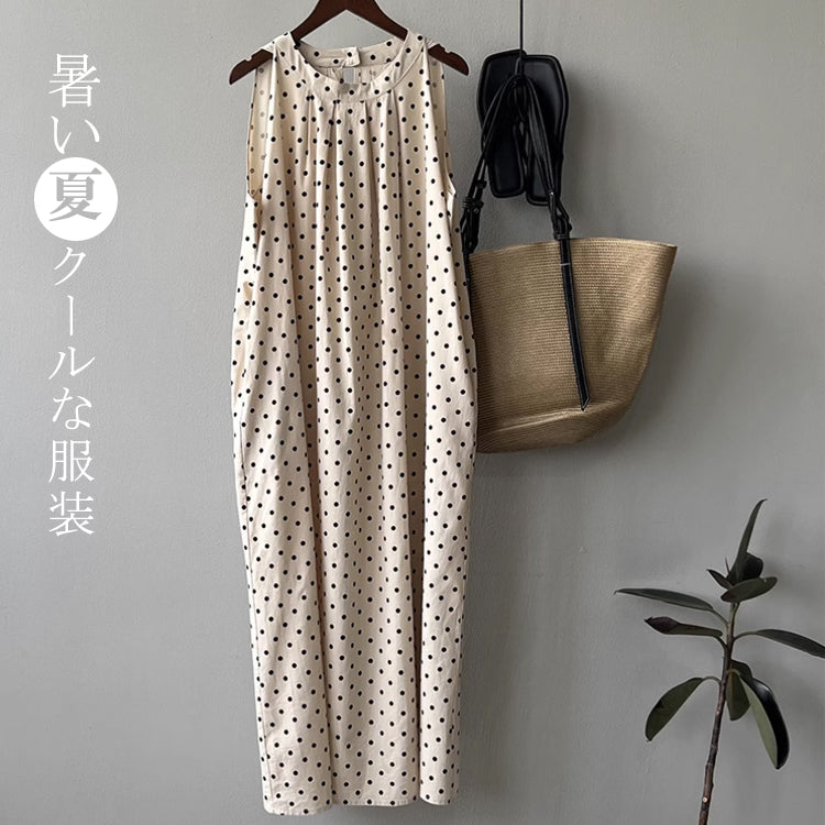 ノースリワンピ  ワンピース  ロングワンピース   ドレス  体型カバー