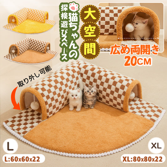 猫 トンネル  おもちゃ ペットベッド 猫 ペット  ペットハウス ペット用品 保温防寒