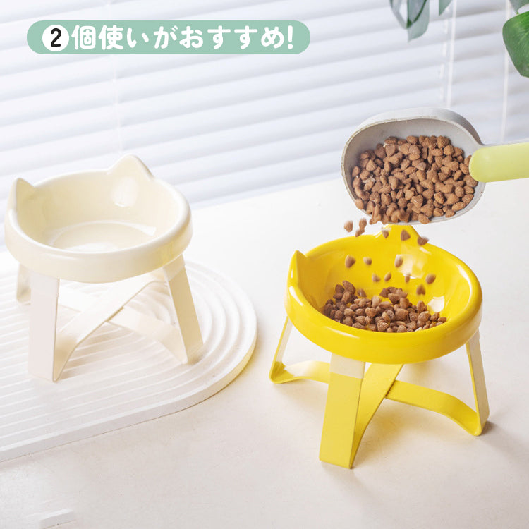 ペットボウル フードボウル ウォーターボウル 食器 えさ皿 餌皿 猫 犬 陶器 セラミック スタンド付き