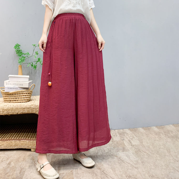 レディースパンツ   ワイドパンツ  スリットワイドパンツ  ガウチョパンツ