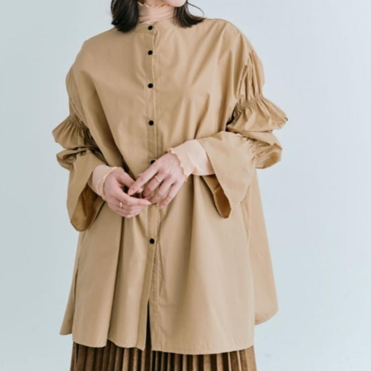 シャツ  ブラウス  ロングシャツ  クルーネックシャツ  彼シャツ トップス