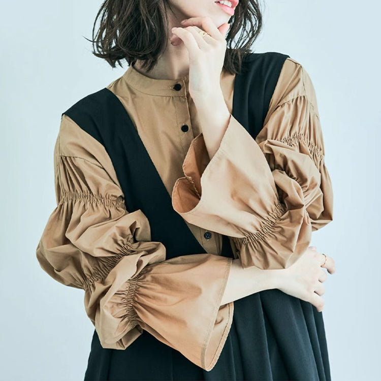 シャツ  ブラウス  ロングシャツ  クルーネックシャツ  彼シャツ トップス
