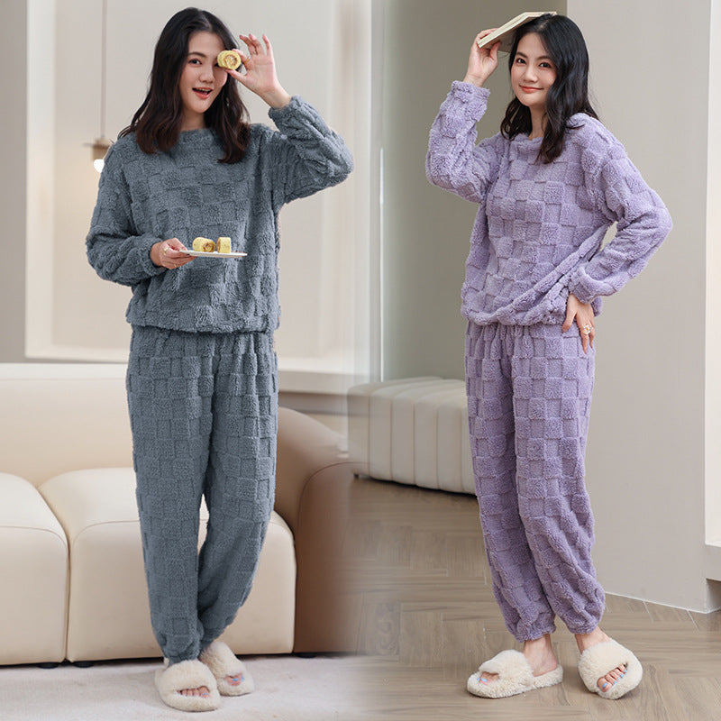 ルームウェア2点セット 上下セット ナイトウェア パジャマ 寝間着 部屋着 長袖