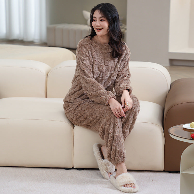 ルームウェア2点セット 上下セット ナイトウェア パジャマ 寝間着 部屋着 長袖