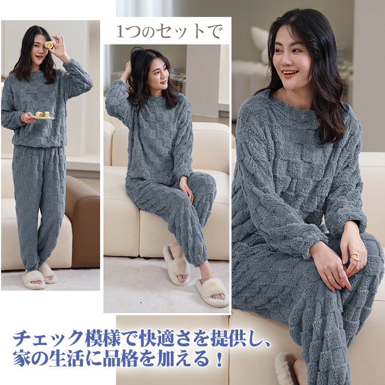 ルームウェア ナイトウェア パジャマ 部屋着 寝間着 着る毛布 上下セット