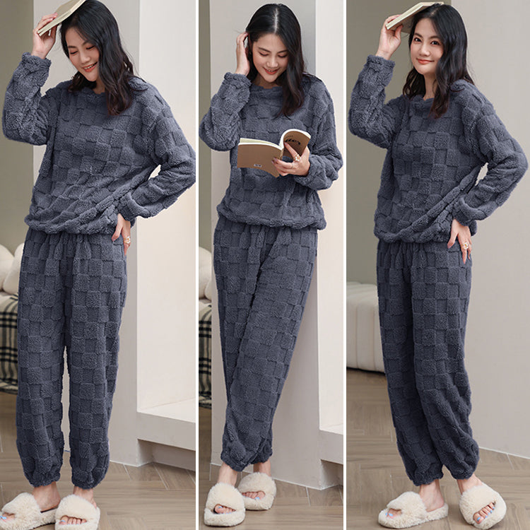 ルームウェア2点セット 上下セット ナイトウェア パジャマ 寝間着 部屋着 長袖