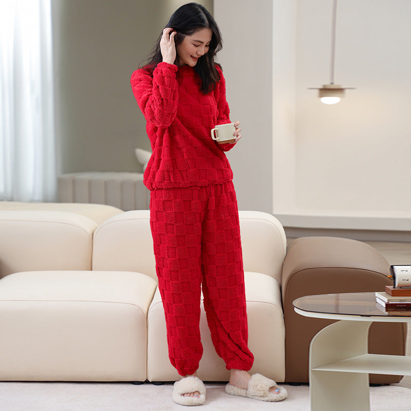 ルームウェア2点セット 上下セット ナイトウェア パジャマ 寝間着 部屋着 長袖