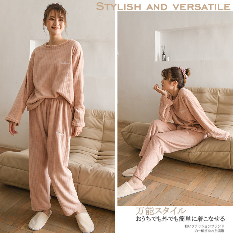 ルームウェア上下セット パジャマ ナイトウェア 2点セット 着る毛布 部屋着