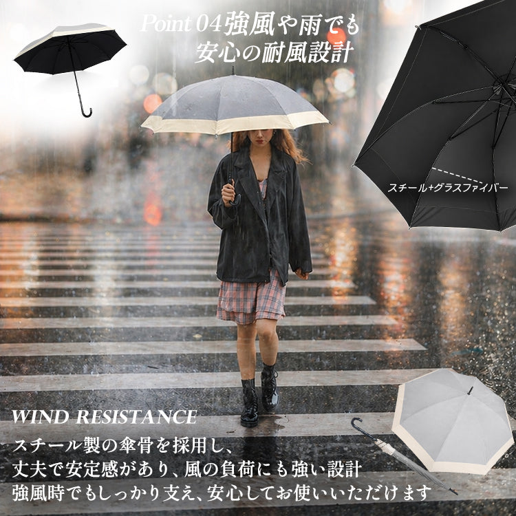 傘 長傘 雨傘 レディース 日傘 晴雨兼用傘 軽量 完全遮光 超撥水 かわいい