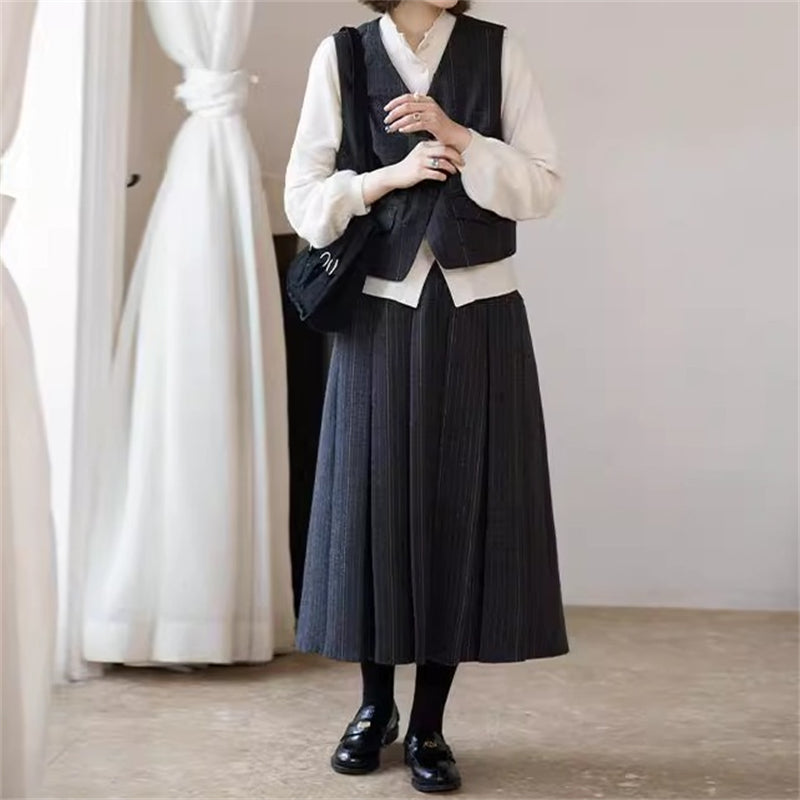 スーツ レディース セットアップ ウールタッチ 高品質 春夏秋冬 3点セット スカートスーツ