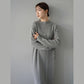 ニットワンピース レディース レイヤード スカート ニット セーター スカート スリット