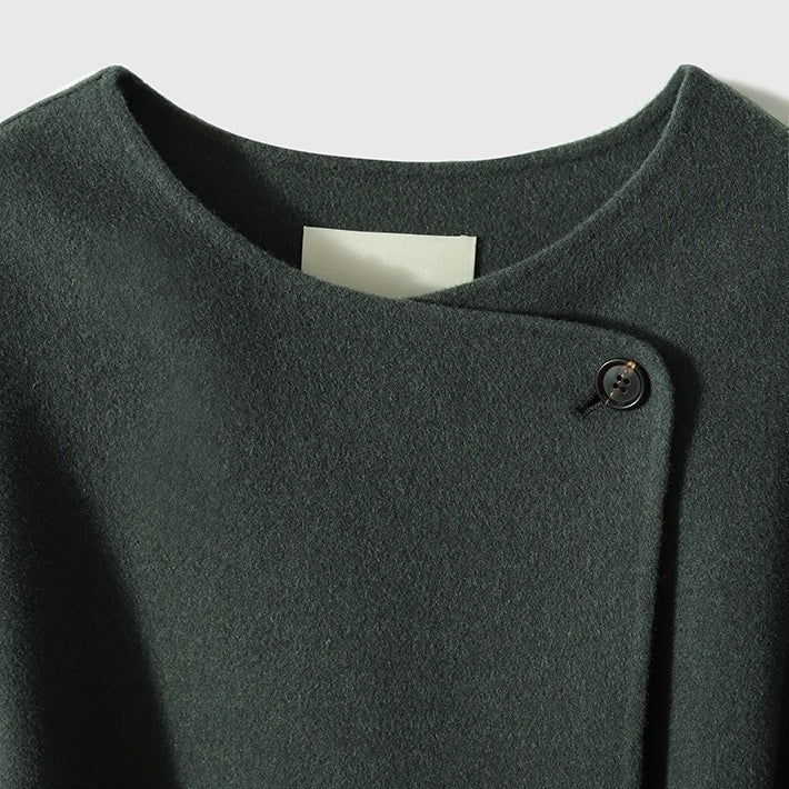 ジレ ベスト ウール レディース ウエストマーク ロングベスト  体型カバー カジュアル