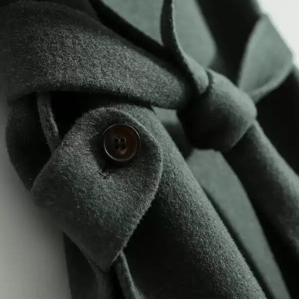 ジレ ベスト ウール レディース ウエストマーク ロングベスト  体型カバー カジュアル